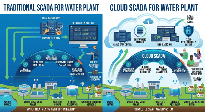 Traditional SCADA vs Cloud SCADA Which is Better for Water Plants