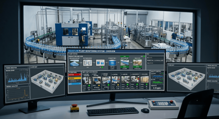 Water Bottle Plant Monitoring System